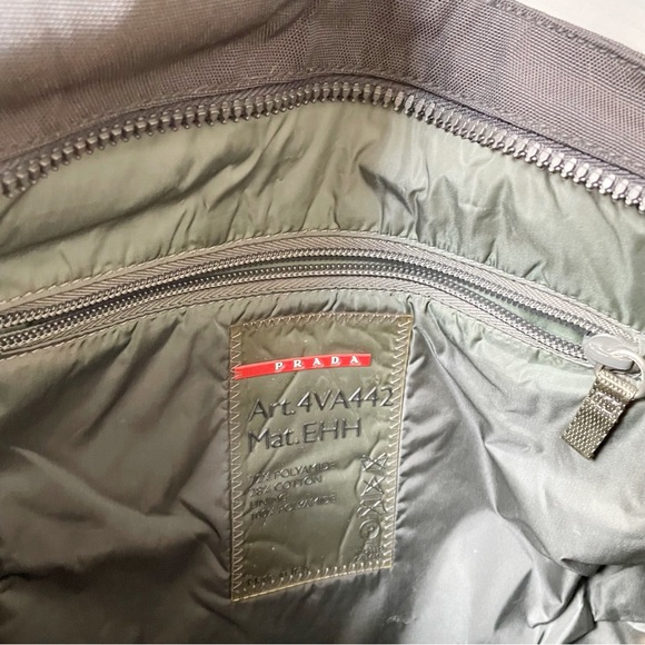 Prada black canvas vintage unisex crossbody bag with pouch - Picture 10 of 13